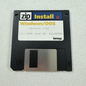 IOMEGA ZIP INSTALL FLOPPY VERSION‎ 3.02 EN135702 DOS WINDOWS WIN JUNE 1995